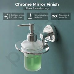 Plantex J4 Stainless Steel Liquid Soap Dispenser/Shampoo Dispenser for Wash Basin/Hand Wash Dispenser Wall Mounted/Bathroom Accessories (Chrome Finish) Angel-5