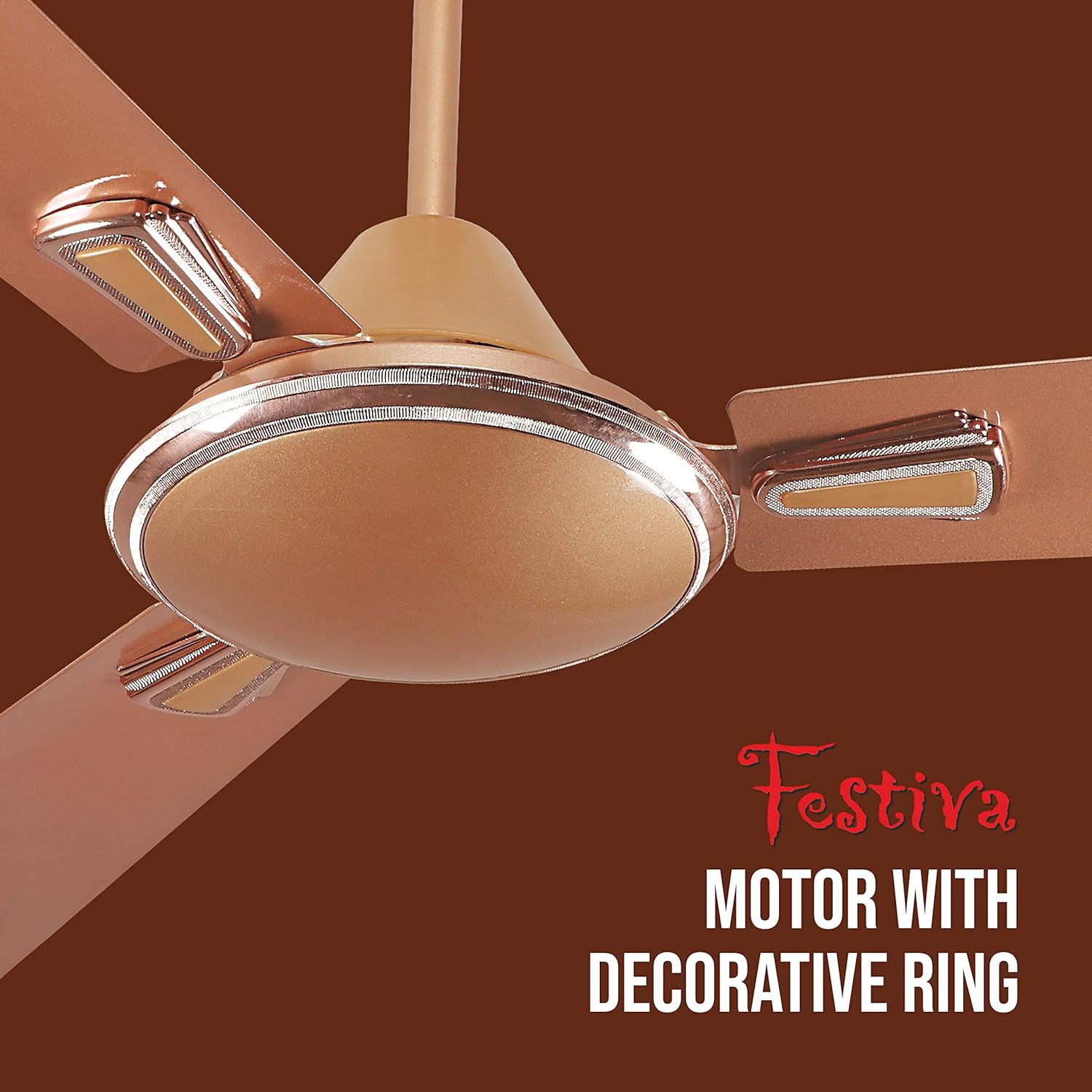 Havells Festiva 1200mm Dust Resistant Ceiling Fan (Pearl Copper)
