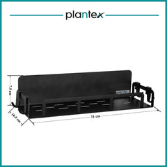 Plantex GI Steel Magnetic Storage Rack for Fridge/Side Storage Rack/Refrigerator Magnetic Shelf for Kitchen/Spice Rack - Pack of 1 (Black)-4