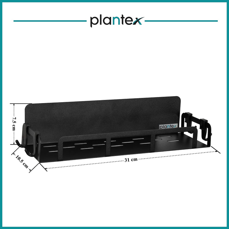 Plantex GI Steel Magnetic Storage Rack for Fridge/Side Storage Rack/Refrigerator Magnetic Shelf for Kitchen/Spice Rack - Pack of 1 (Black)-4