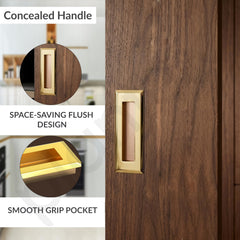 Plantex Sliding Door Handle/Concealed Handle for Sliding Door/96mm Concealed Handle for Wardrobe/Kitchen Cabinet - Pack of 2 (PVD Gold) (Model APS-DTC-3900)-4