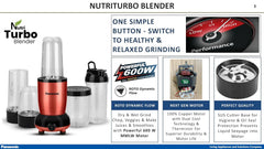 Panasonic Nutriturbo Blender with 5 Jars | Powerful 600W Max Locked Motor | Juicer, Mixer,Grinder & Smoothie Maker| Copper Motor & Safety Lock | Office, Gym, Beaches, Home, Park etc| 2Yr Warranty