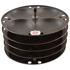 Jain Stainless Steel Nonstick 3 Plate Idly Stand | Idli Maker | Nonstick Idli Stand with Holes for 7.5 liter Prestige Pressure Cooker (12 Idly), Black