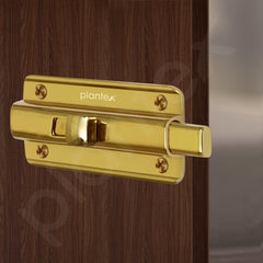 Plantex Premium Heavy Duty Door Stopper/Door Lock Latch for Home and Office Doors/Baby Latch for Home - Pack of 4 (PVD Gold)-3