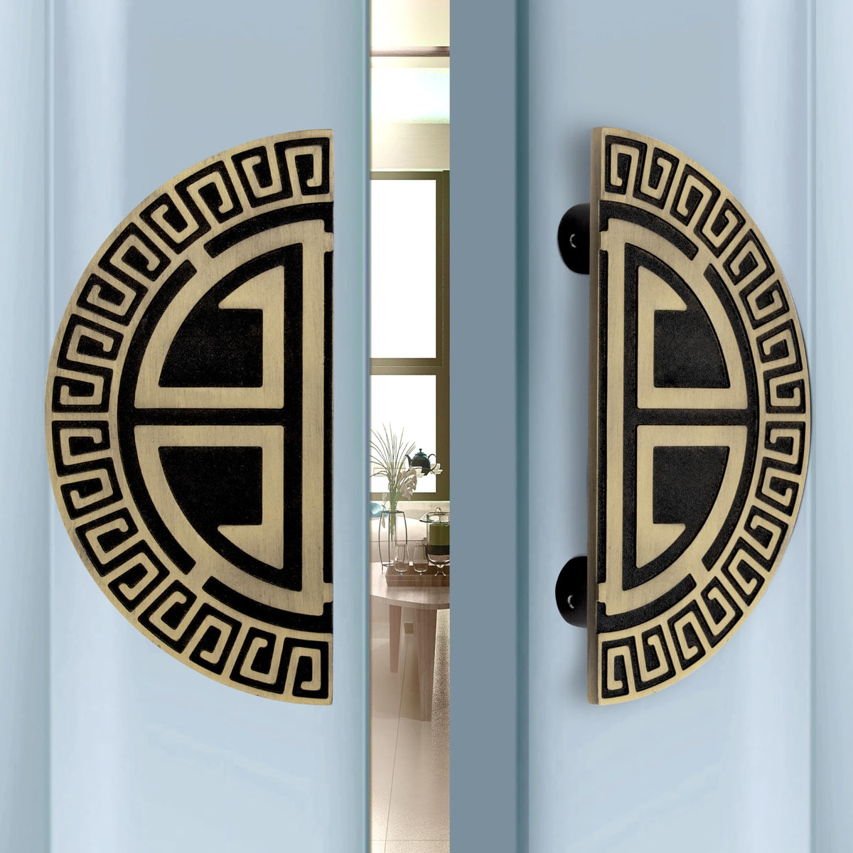Plantex 6 Inch Main Door Handle/Aluminium Door Handle/Pull-Push Door Handle/Door Accessories (Pack of 1, Brass Antique)