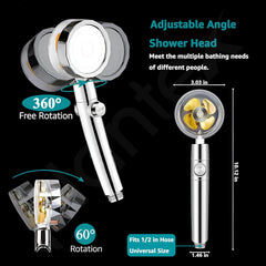 Plantex High-Pressure Rain Shower/360° Rotatable Hand Shower for Bathroom-2
