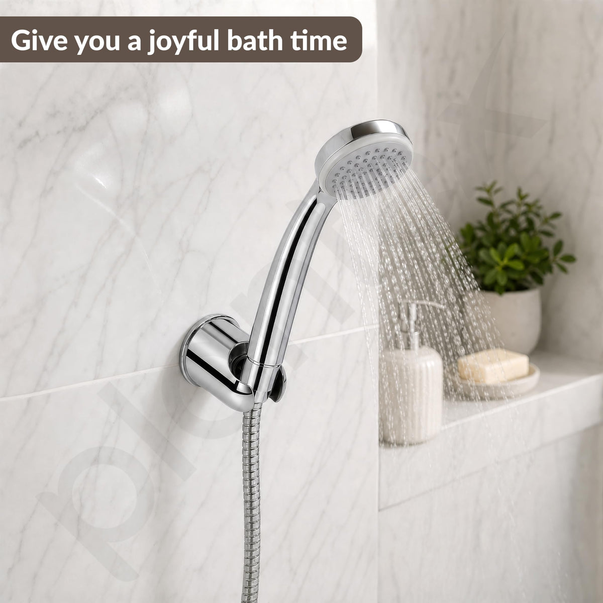 Plantex Hand Shower Holder for Bathroom/Adjustable Handheld Shower/Wand Holder/Wall Mount Bracket - Pack of 2 (Chrome)-6