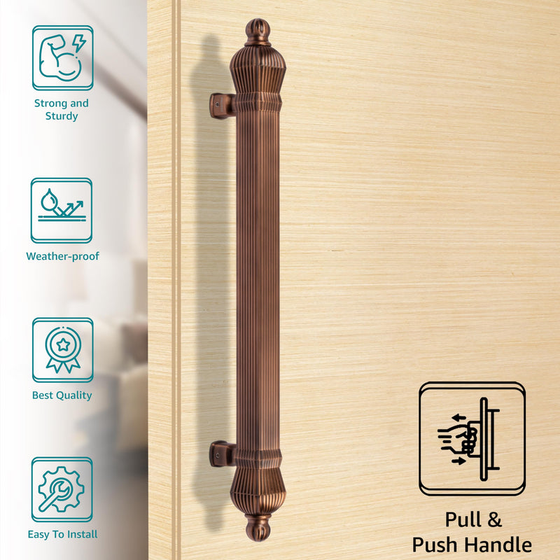 Plantex Taj Heavy Duty Main Door Handle - 17-Inch Pull Push Handle for Doors - Pack of 1 (319-Copper Antique Finish) - 3 Years Warranty-2