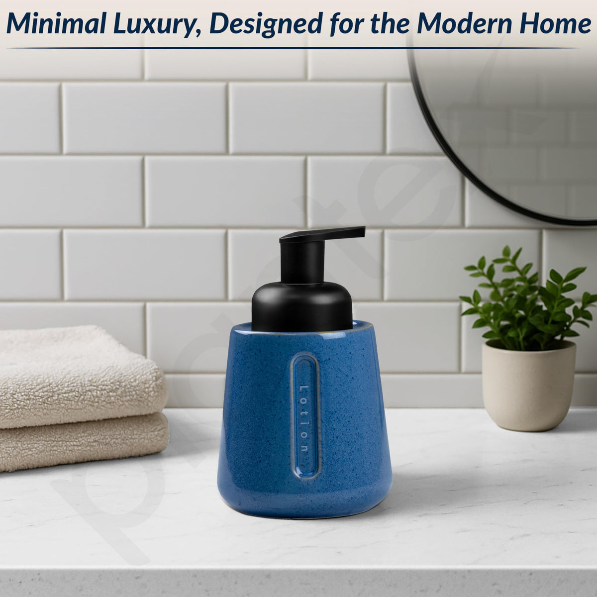 Plantex Ceramic Soap Dispenser for Washbasin/Hand Soap Dispenser/Soap Dispenser for Kitchen/Bathroom Accessories - Pack of 1 (Model APS-NZBA-431)-6