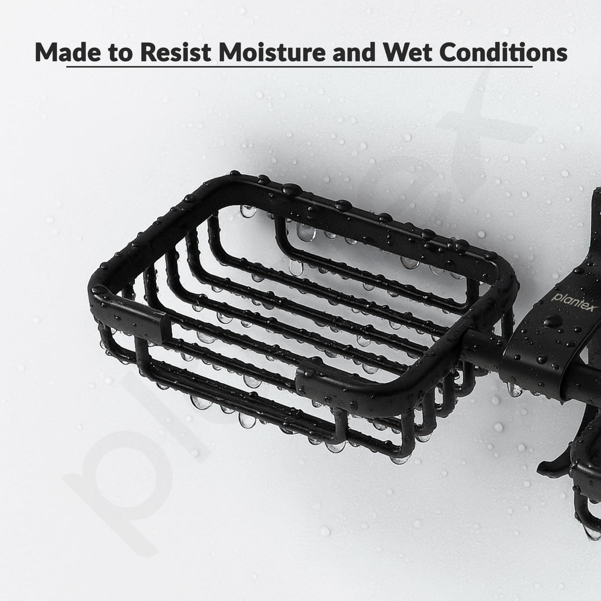 Plantex Aluminum Bathroom Dual Soap Holder with Hook/Soap Stand/Soap Dish/Bathroom Accessories - Black-6