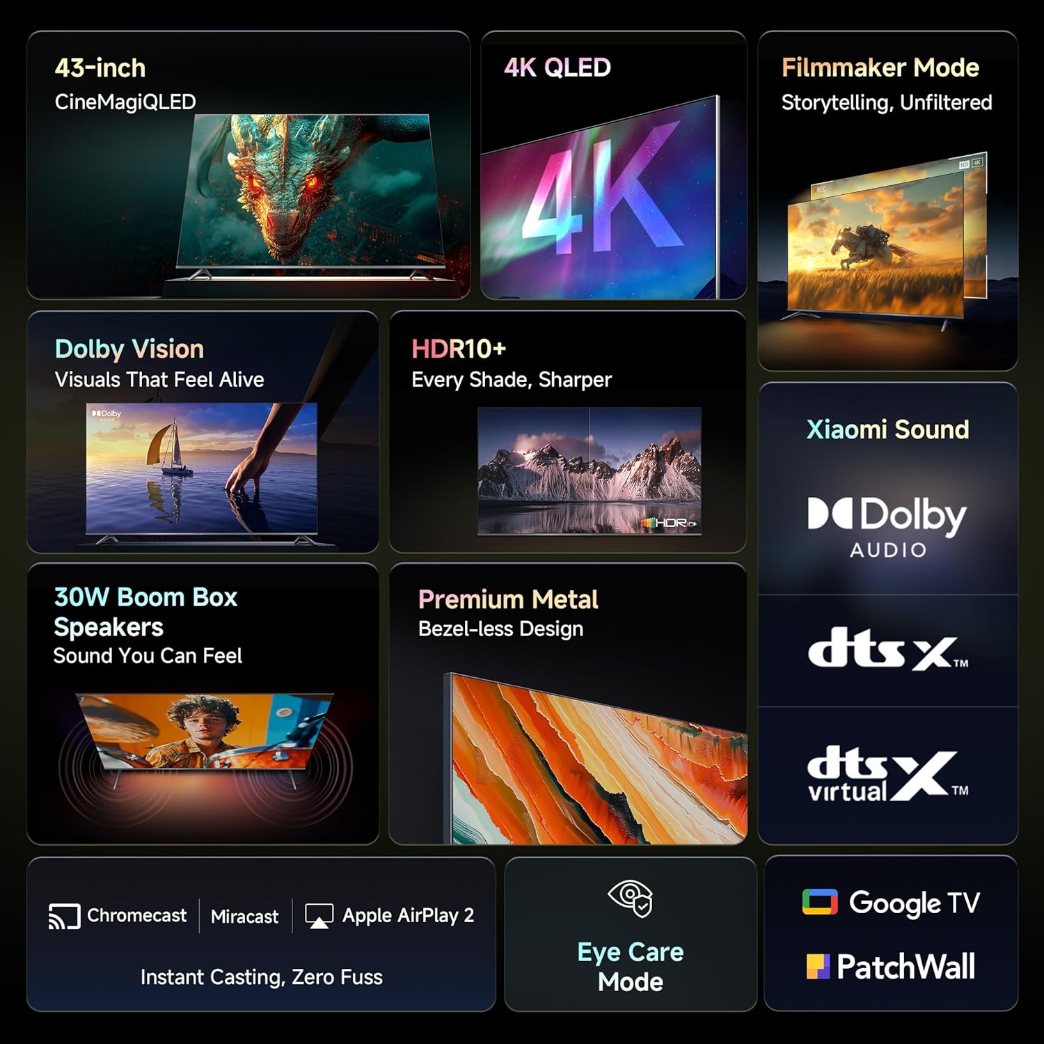 Xiaomi 108 cm (43 Inches) X Pro Series QLED 4K Ultra HD Smart Google TV L43MB-APIN
