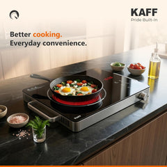 Kaff 2200W Electric Infrared Cooktop Stove | High Gloss Glass Finish | Digital Display | 4 Preset Cooking Modes | Touch 