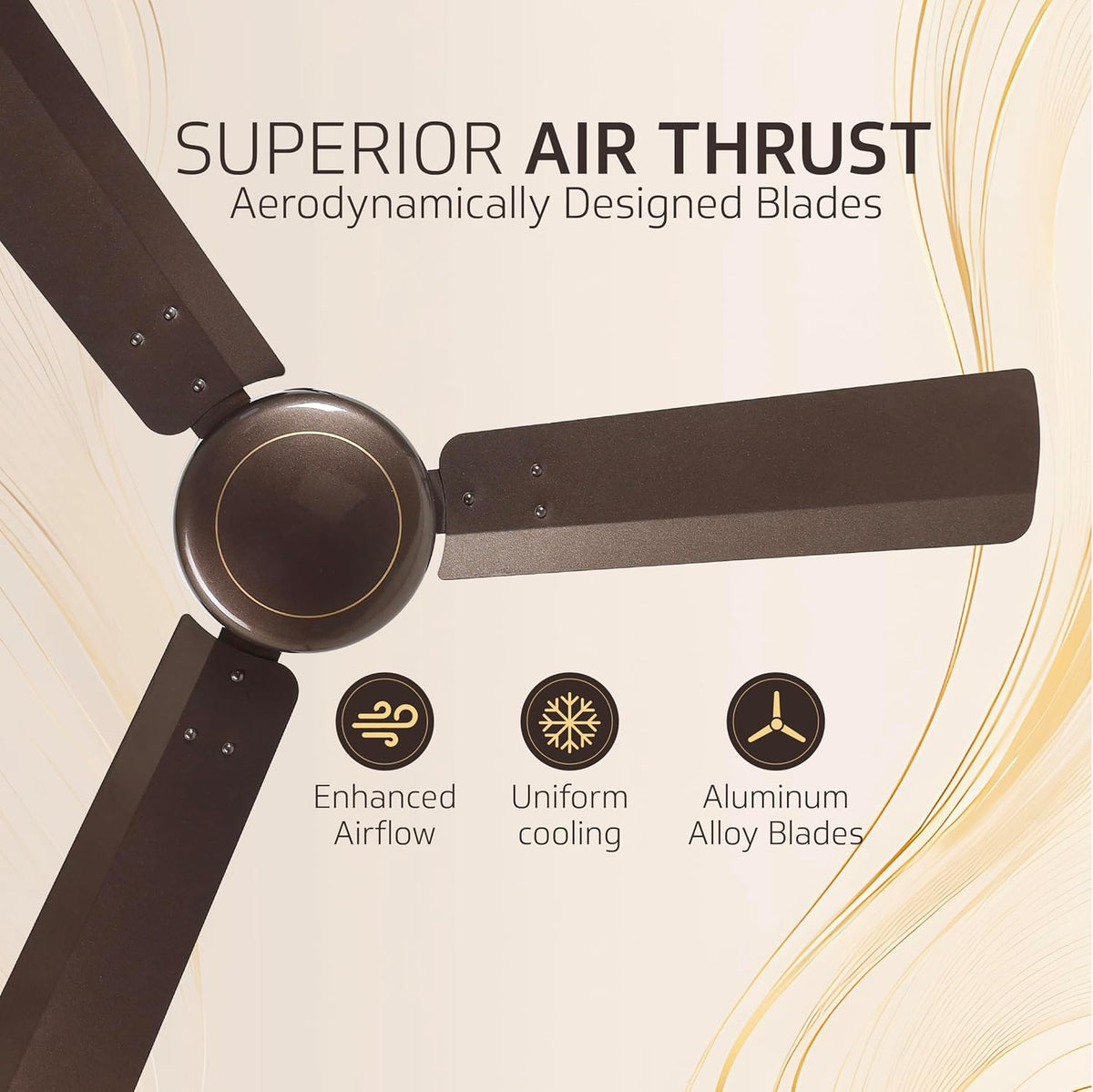 V-Guard Gatimaan Pro BZ 1200 mm Ceiling Fan (Pearl Brown)-5