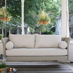 Fiorentini Double Seater Hanging Swing Without Stand For Balcony , Garden Swing (Beige)