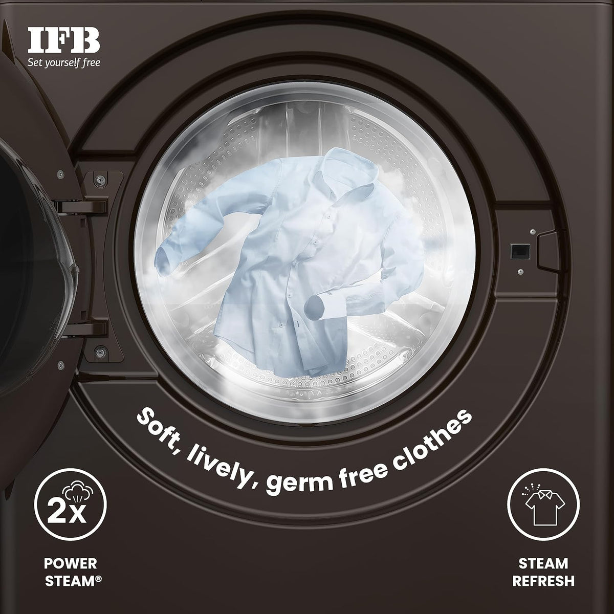 IFB 10 Kg 5 Star AI Eco Inverter Fully Automatic Front Load Washing Machines with Wifi (Executive Plus MXC 1014, Mocha, 
