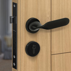 Plantex Triple Security Door Lock For Home/Main Door Lock Set Knob Handle With 3 Years Of Warranty/Mortise Lock For Door With Brass Lock Body&Cylinder(7106-Black)-1