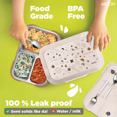 Bravo 3 Steel Thermoware Lunchbox (Milton)
