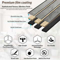Plantex 3D PVC Louvers Panel for Wall Decor/Fluted Wall Panel 10 Feet/Eco-Friendly PVC Panels for Home & Office Interiors/Pack of 5 Covers 50 Sq. Ft (IMineral Grey)-5