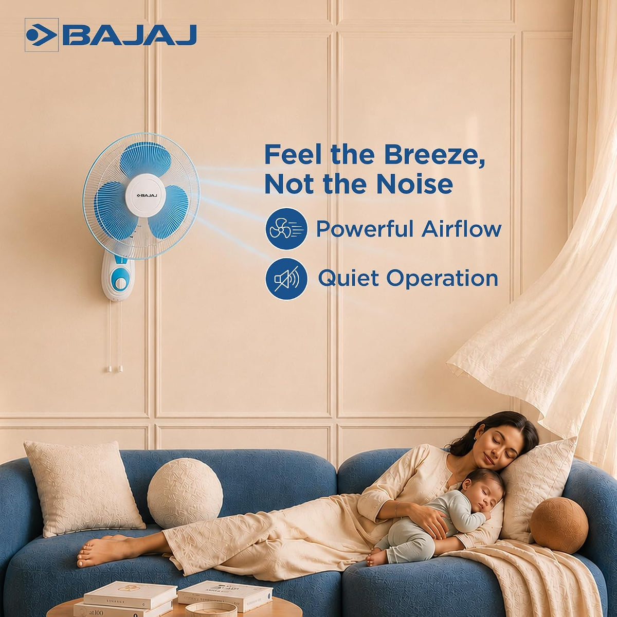 Bajaj Frore Neo 400 MM Wall Mount Fan-5