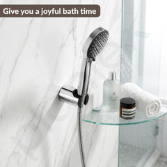 Plantex Hand Shower Holder for Bathroom/Adjustable Handheld Shower/Wand Holder/Wall Mount Bracket - Pack of 2 (Chrome & Black)-4