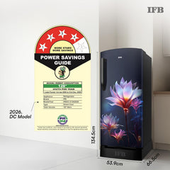 IFB 187L 4 Star Advanced Inverter Direct-Cool Single Door Refrigerator with 30 Hrs Cooling Retention, Big Vegetable Box, 4 Year Super Warranty & Base (IFBDC-213DYBPED)-2