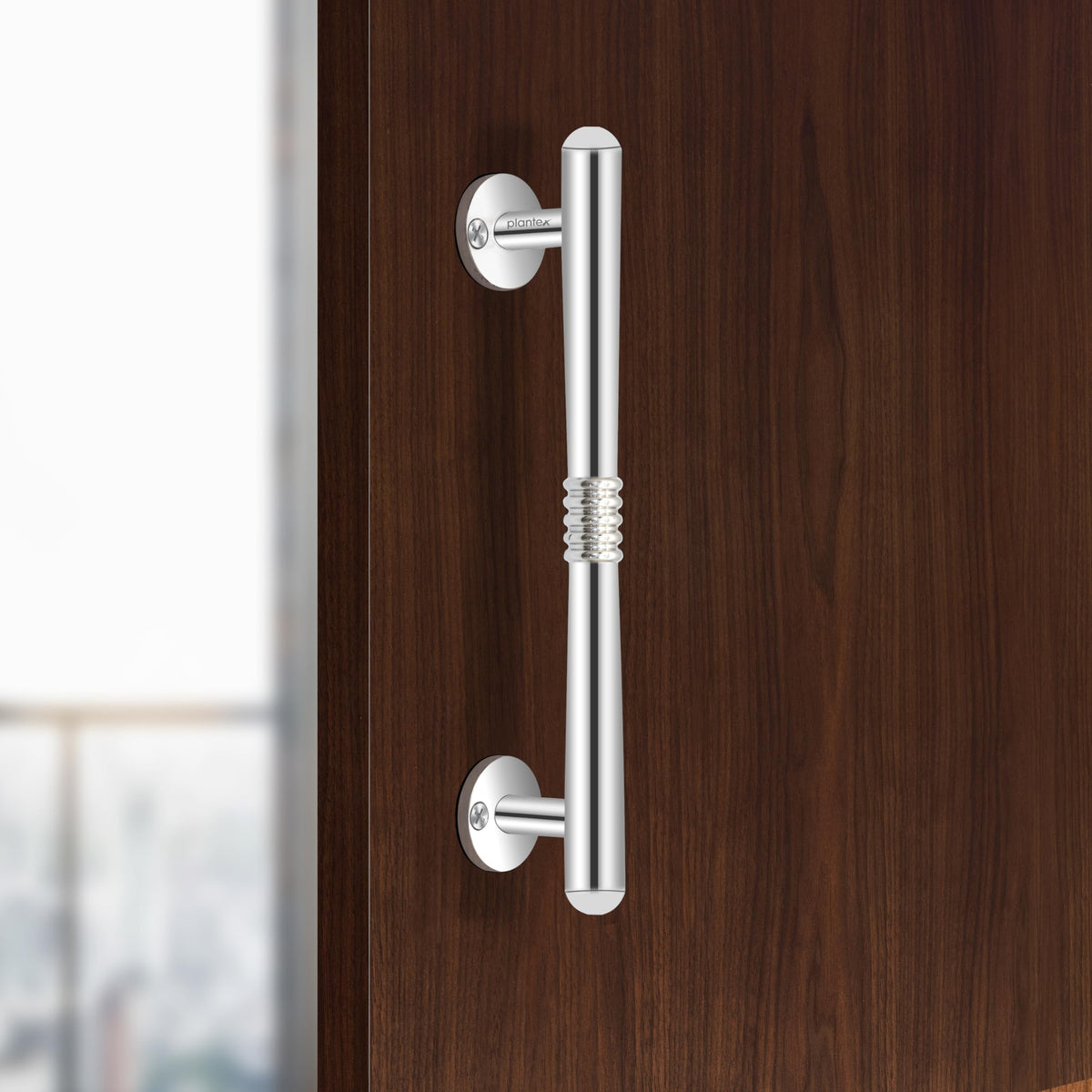 Plantex Door Handle/Pooja Room Handle/8 Inch Door Handles for Main Door/Pull Push Handle/3 Years Warranty - Pack of 1 (S-142, Chrome)