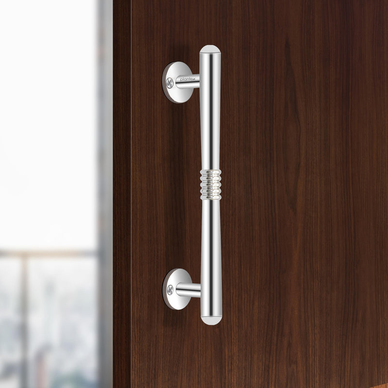 Plantex Door Handle/Pooja Room Handle/8 Inch Door Handles for Main Door/Pull Push Handle/3 Years Warranty - Pack of 1 (S-142, Chrome)-1
