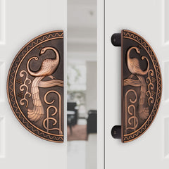Plantex 8 inches Heavy Duty Main Door Handle/Pull Push Round Shape Handle for Main Door & Home Decor/3 Years Warranty (323-Copper Antique Finish)-1