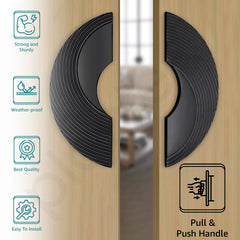 Plantex Premium 8-inch Door Handle Round Shape Main Door Handle/Pull Push Door Handle/Door & Home Decor/3 Years Warranty Pack of 1 (277-Black)-2