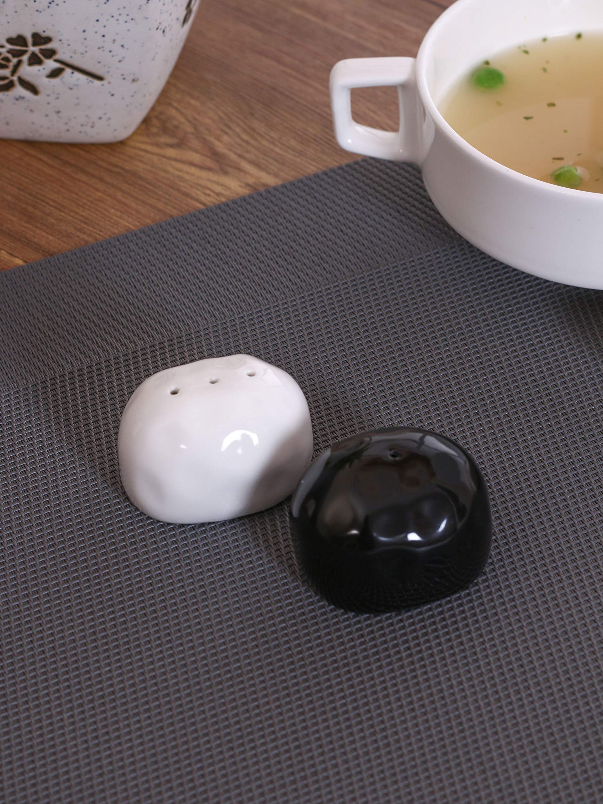 Clay Craft Basics Cruet Set/Salt and Pepper Shaker, Tower Look, White Ceramic, 2 Pcs