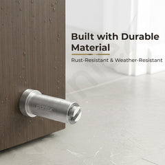 Plantex Stainless Steel Wall-Mounted Magnetic Door Stopper/Door Catcher for Wooden Door/Stops for Door - Pack of 2 (Matt)-6