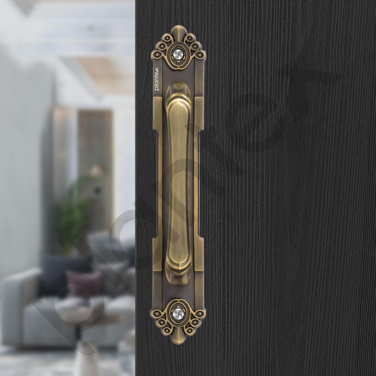 Plantex Heavy Duty 8 Inch Main Door Handle/Pull Push Handle for Home & Hotel/3 Years Warranty Pack of 1 (294,Brass Antique Finish)-4