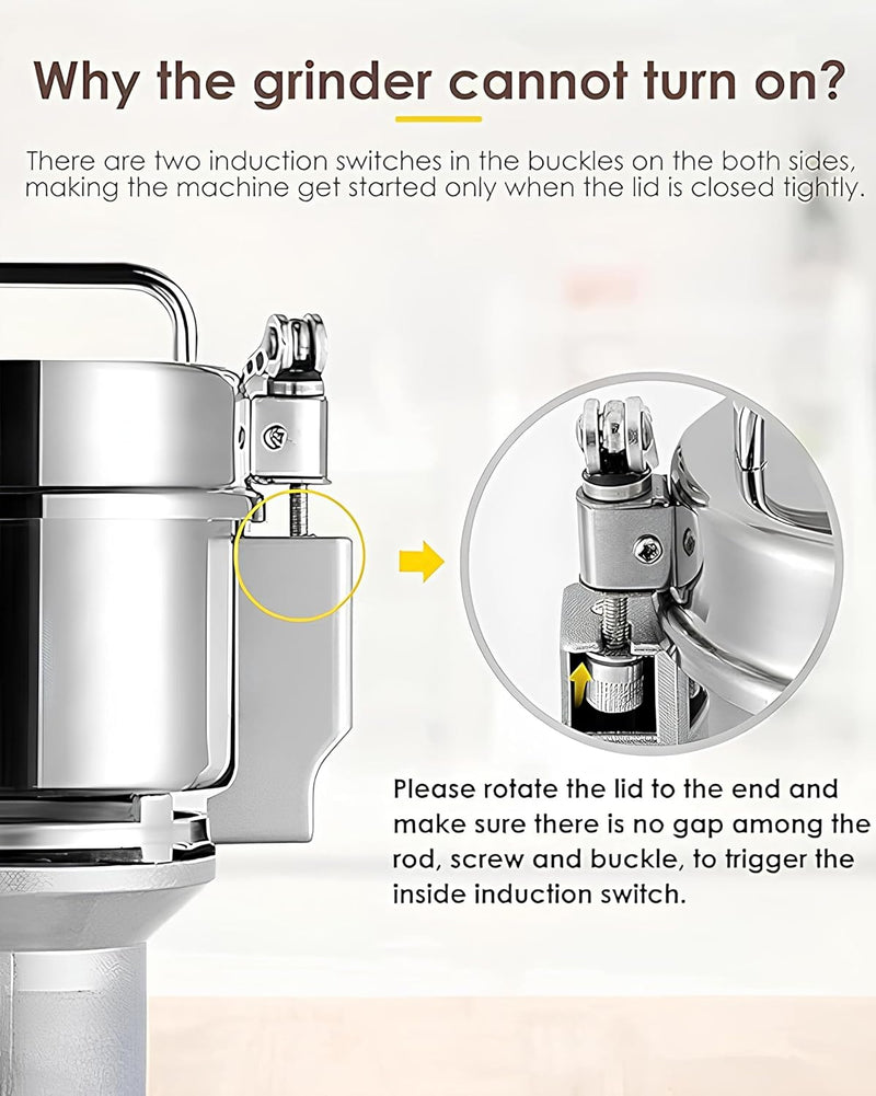 Vishvas Smallest Masala Grinding Machine for Home Use, 100gm Capacity, Portable Indian Spice Grinder, 700W Motor, Adjustable Coarseness, Stainless Steel Blades, Ergonomic Design