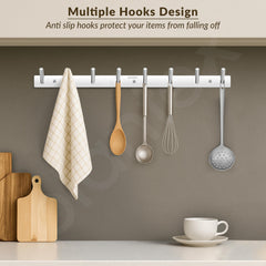 Plantex Wall Hooks for Hanging Cloth/Stainless Steel Towel Hangers/Bathroom Robe Hooks/Door Hangers/Round Wall Hook/Hook Rail for Hanging Keys - 8 Hooks (Pack of 2, Chrome)-2