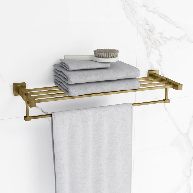 Plantex 304 Grade Stainless Steel Bathroom Towel Rack/Towel Hanger Stand/Towel Bar/Bathroom Accessories - Splash (Antique Finish)-1