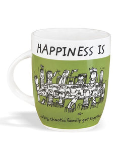 Clay Craft Family Get Together Ceramic Milk Jug, 350ml/7.3cm, Multicolour