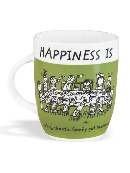 Clay Craft Family Get Together Ceramic Milk Jug, 350ml/7.3cm, Multicolour