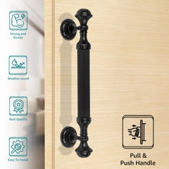 Plantex Heavy Duty Main Door Handle/Door Handle for Main Door/15-Inches Main Door Handle/Pull Handle - Pack of 1 (320-Black Finish) - 3 Years Warranty-2