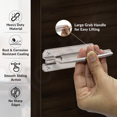 Plantex Door Stopper/5 Inch Baby Latch Kadi/Door Latch for Bathroom/Door Lock for Home/Office Doors - Pack of 3 (Matt)-5