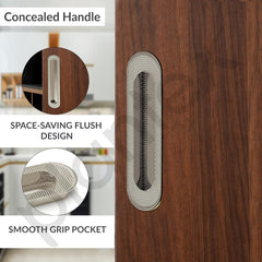 Plantex Sliding Door Handle/Concealed Handle for Sliding Door/160mm Concealed Handle for Wardrobe/Kitchen Cabinet - Pack of 1 (Satin) (Model APS-DTC-3770)-4