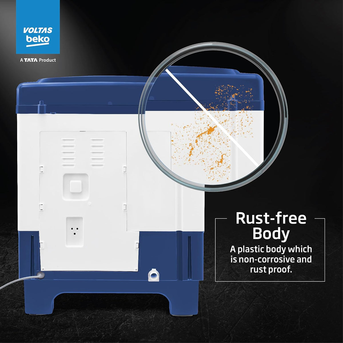 Voltas Beko, A Tata Product 6.5 Kg 5 Star Semi-Automatic Top Loading Washing Machine (WTT65UNX/OK3I0I0W01, Blue, Pulsator wash technology)-6