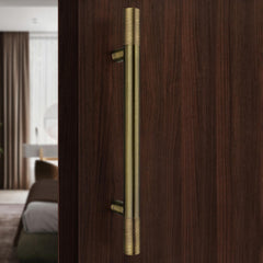 Plantex Door Handle/18 Inch Heavy Duty Pull-Push Door Handle - Antique Brass (Wood/Glass) - 3 Years Warranty-1