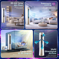Haier 2 Ton 3 Star Wi-Fi Smart Spartan Tower Split AC (HEXA Inverter, AI Cooling, Energy Saving & Self-Clean, 7 in 1 Convertible, Copper, Cools in 10 (HTA24S-GAI3NB-I))-4