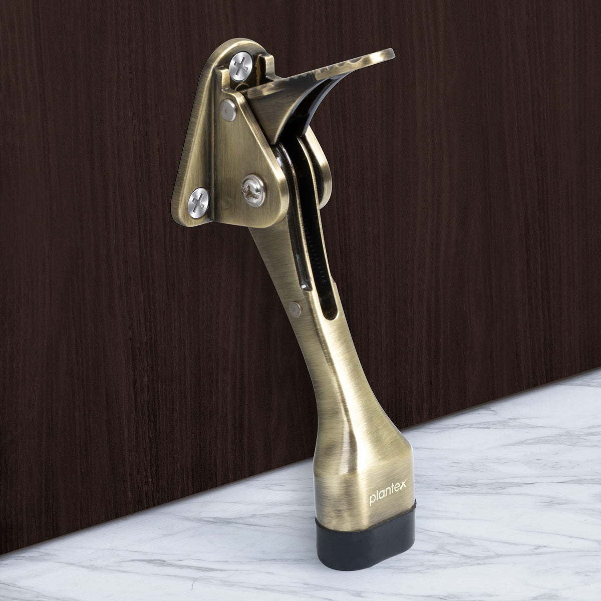 Plantex Door Stopper for Main Door/Stoppers for Home Hydraulic/Heavy Duty 5 Inch Door Stops Pack of 2 (186-Brass Antique)