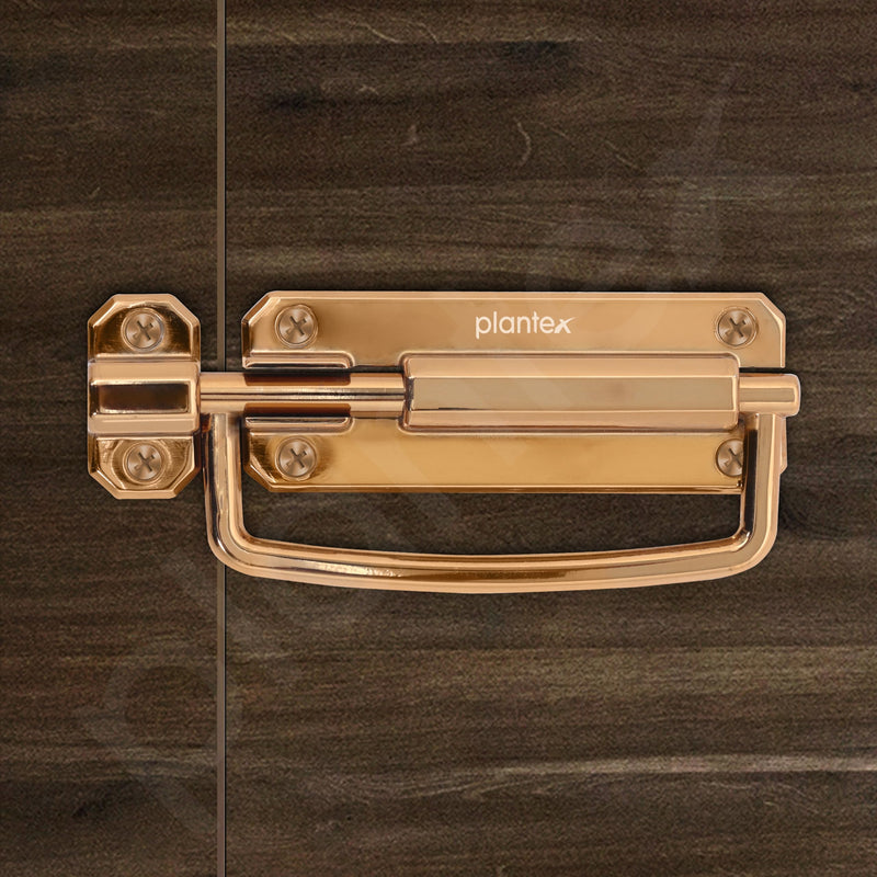 Plantex Door Stopper/5 Inch Baby Latch Kadi/Door Latch for Bathroom/Door Lock for Home/Office Doors - Pack of 1 (Rose Gold)-5