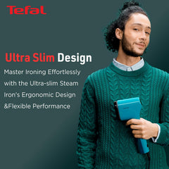 Tefal Pure Pop Handheld Garment Steamer | 1300W | Compact, Convenient Vertical Steaming | Reversible Pad | 2m Cable | 20g/min Steam | 15-sec Heat-Up | Green | No.1 Ironing Brand in Europe