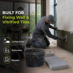 Plantex Lexora Tile Adhesive for Terracotta/Ceramic & Quarry Tiles/Polymer Modified Cement Adhesive for Floor & Wall Tiles Fixing/ Kitchen & Bathroom‚ Use - 20kg (LX-02, Grey)-3
