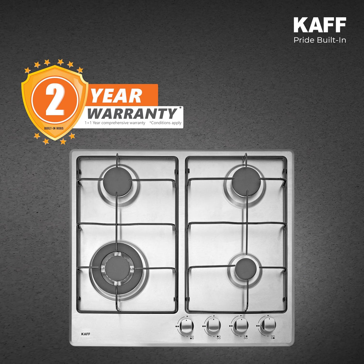 Kaff 4 Burner Built-In Gas Hob 60 cm NE4B60SS