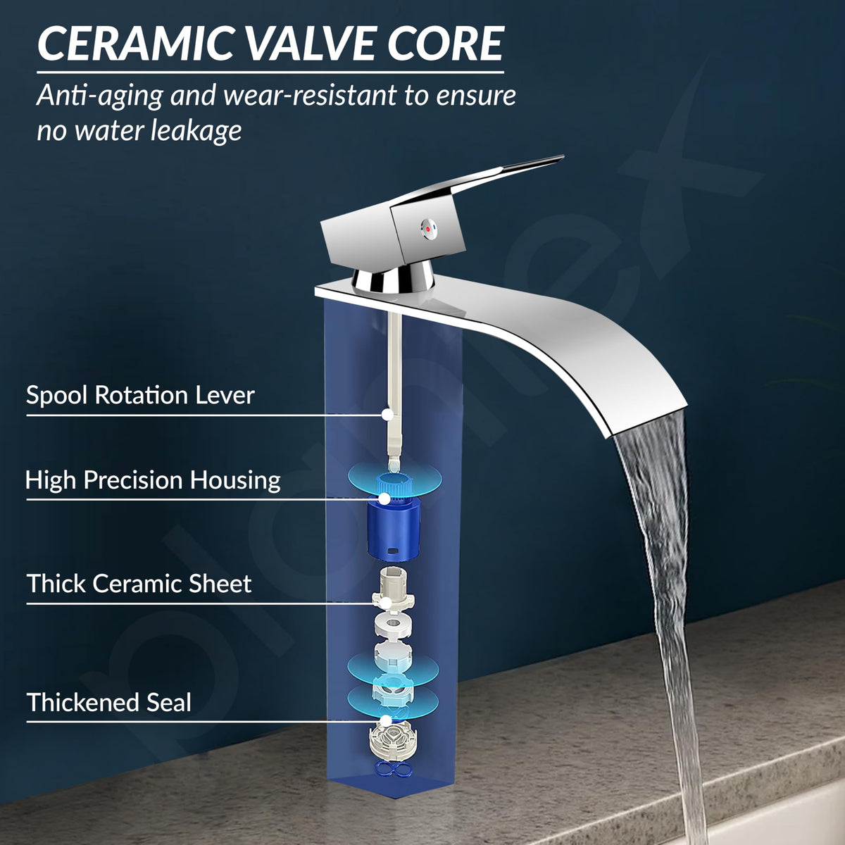 Plantex 304-Grade Stainless Steel Basin Mixer/Pillar tap for wash Basin/Hot and Cold Mixer tap for Washbasin-(YJR-31-Chrome)-6