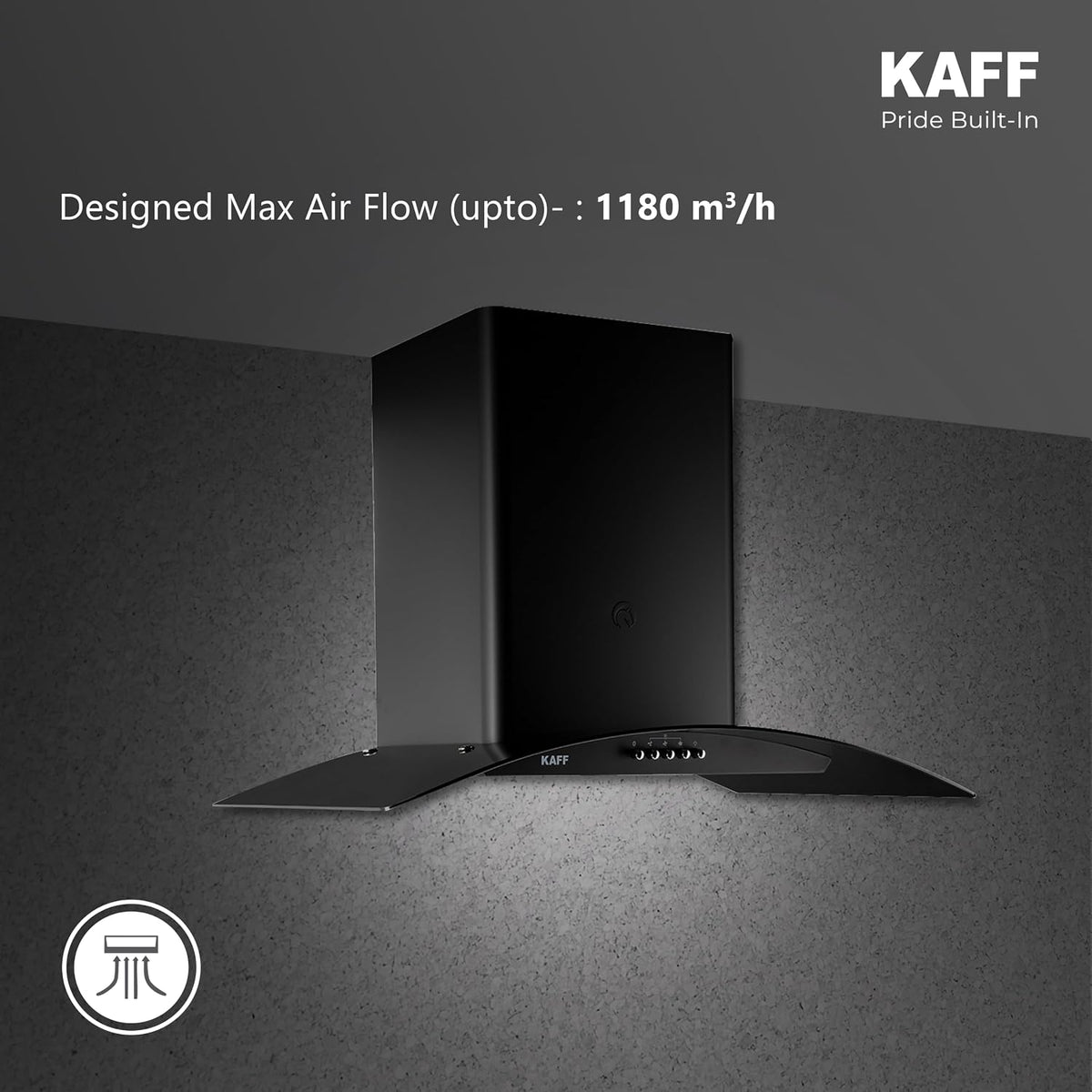 Kaff 60 cm Auto Clean Kitchen Chimney (ELFBFDHC60)-3